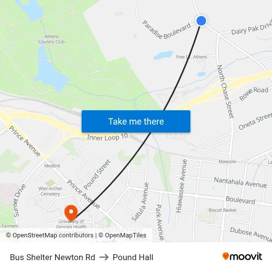 Bus Shelter Newton Rd to Pound Hall map