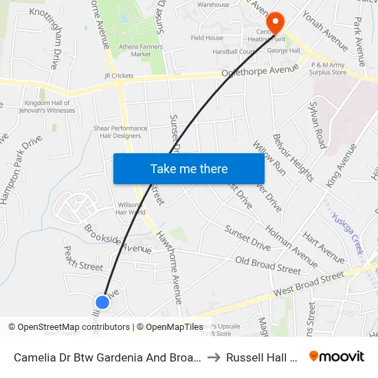 Camelia Dr Btw Gardenia And Broad Ob to Russell Hall Hsc map