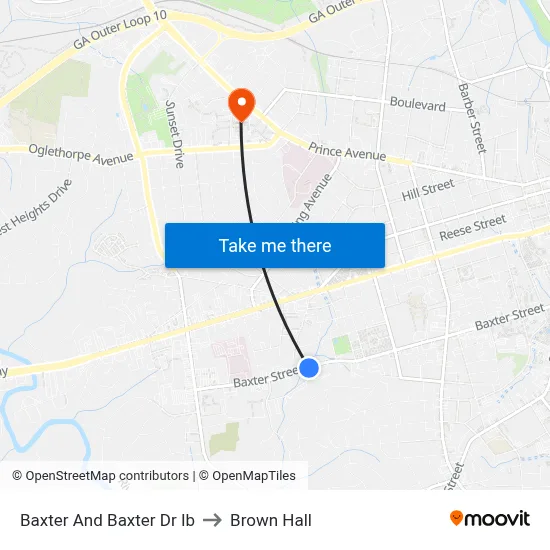 Baxter And Baxter Dr Ib to Brown Hall map