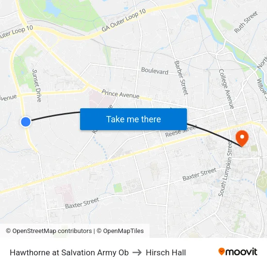 Hawthorne at Salvation Army Ob to Hirsch Hall map