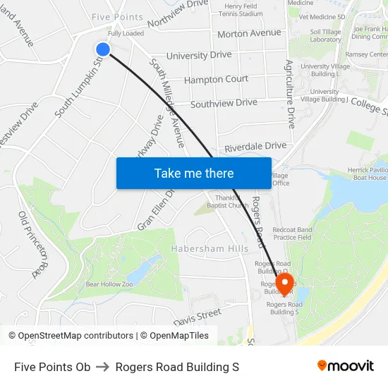 Five Points Ob to Rogers Road Building S map
