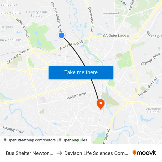 Bus Shelter Newton Rd to Davison Life Sciences Complex map