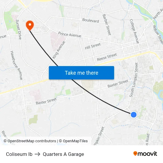 Coliseum Ib to Quarters A Garage map