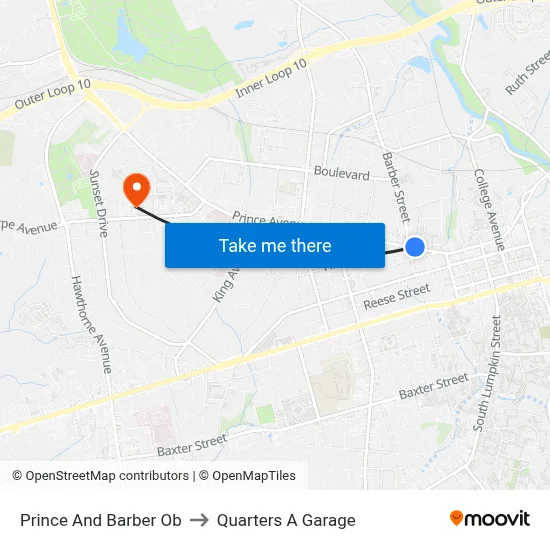 Prince And Barber Ob to Quarters A Garage map