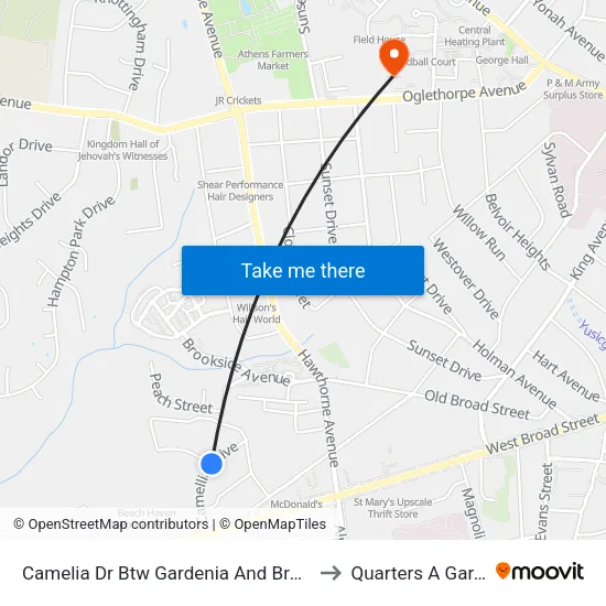 Camelia Dr Btw Gardenia And Broad Ob to Quarters A Garage map