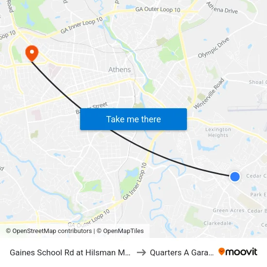 Gaines School Rd at Hilsman Ms Ib to Quarters A Garage map