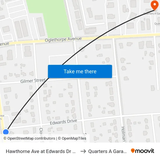 Hawthorne Ave at Edwards Dr Ob to Quarters A Garage map