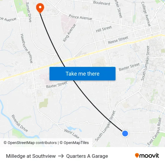 Milledge at Southview to Quarters A Garage map