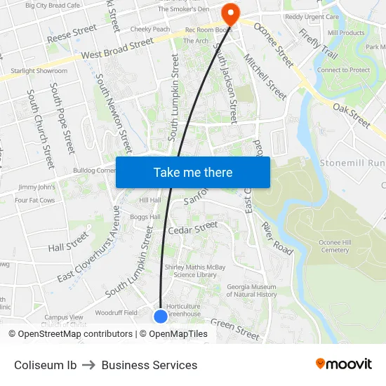 Coliseum Ib to Business Services map