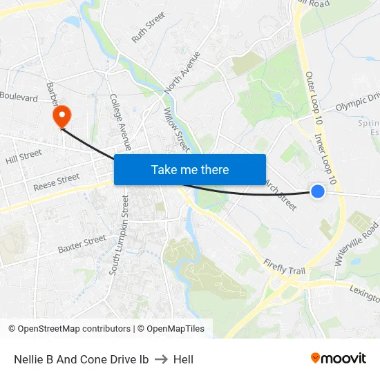 Nellie B And Cone Drive Ib to Hell map