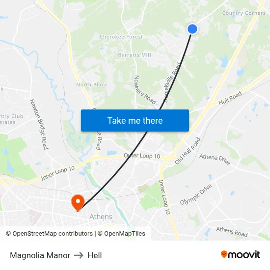Magnolia Manor to Hell map