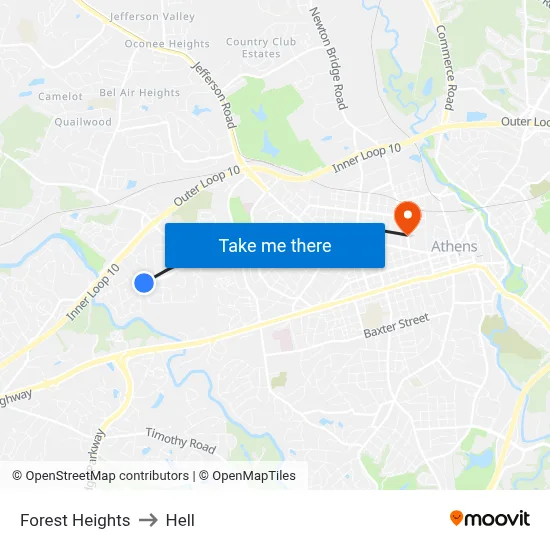 Forest Heights to Hell map