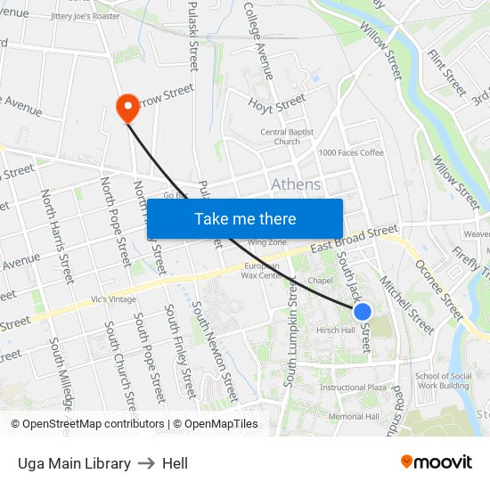 Uga Main Library to Hell map