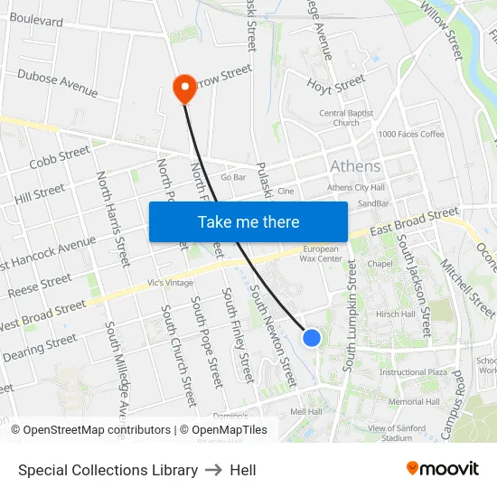 Special Collections Library to Hell map