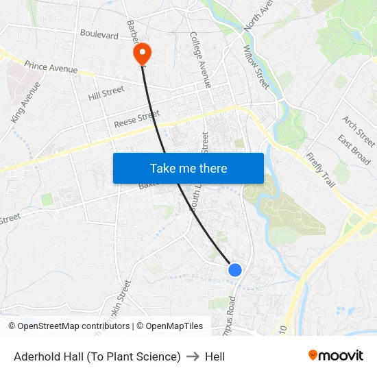 Aderhold Hall (To Plant Science) to Hell map