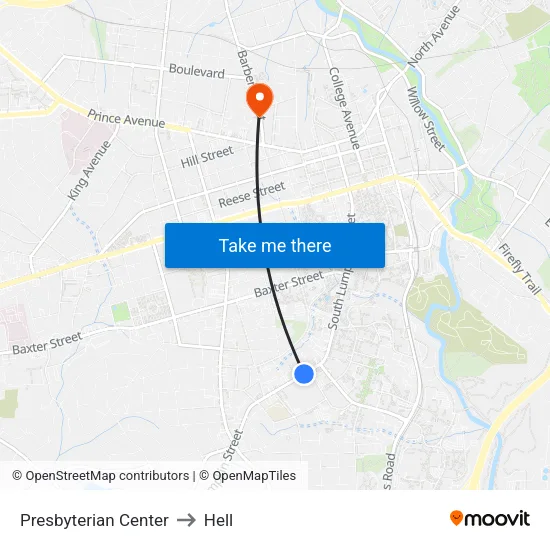 Presbyterian Center to Hell map