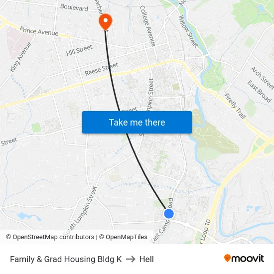 Family & Grad Housing Bldg K to Hell map