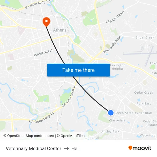 Veterinary Medical Center to Hell map