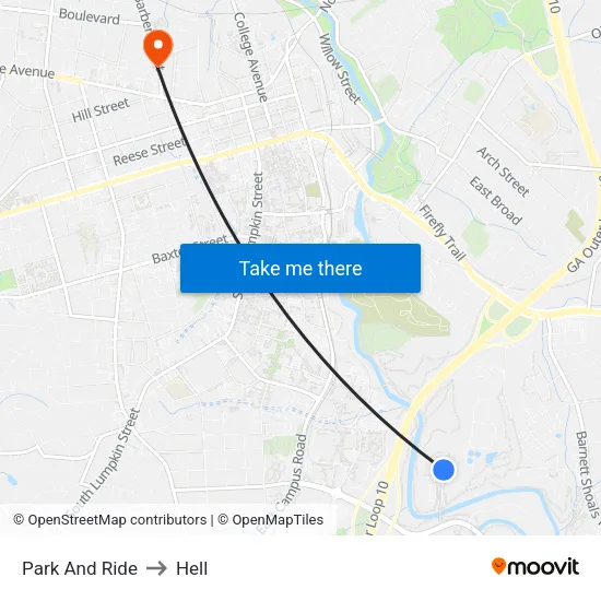 Park And Ride to Hell map
