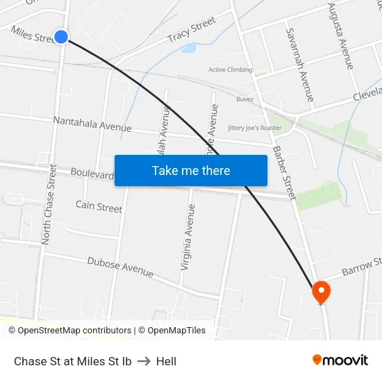 Chase St at Miles St Ib to Hell map