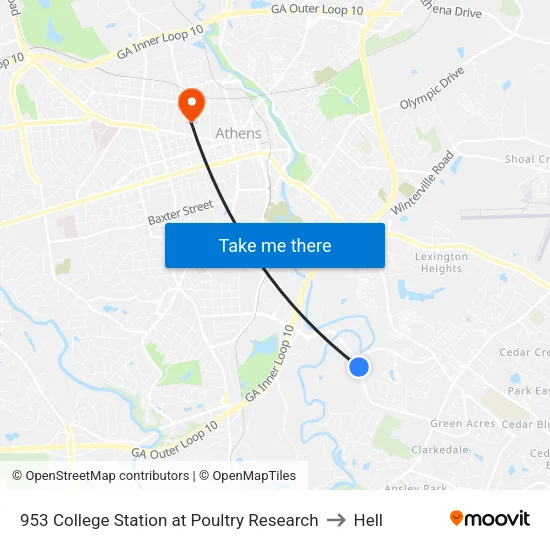953 College Station at Poultry Research to Hell map