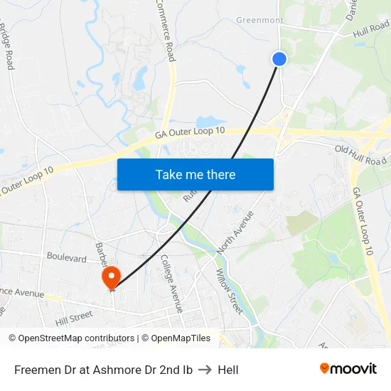 Freemen Dr at Ashmore Dr 2nd Ib to Hell map