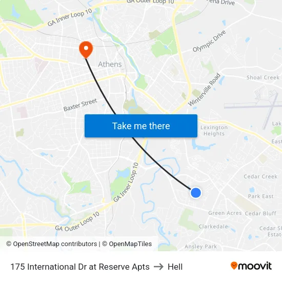 175 International Dr at Reserve Apts to Hell map