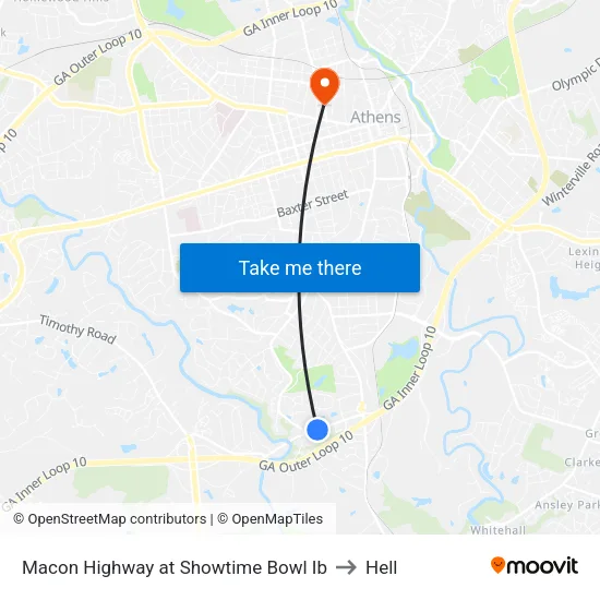 Macon Highway at Showtime Bowl Ib to Hell map