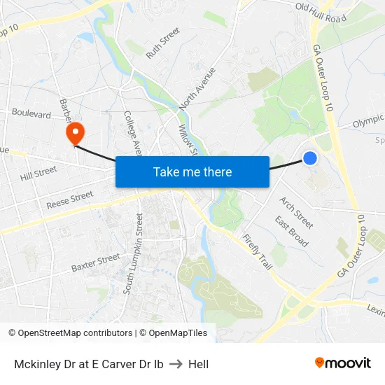 Mckinley Dr at E Carver Dr Ib to Hell map