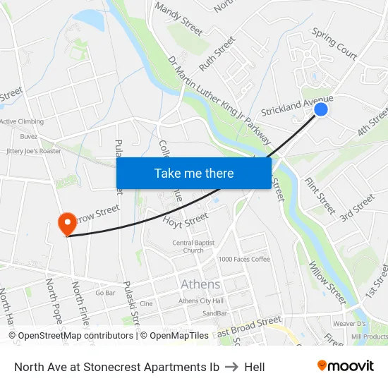 North Ave at Stonecrest Apartments Ib to Hell map