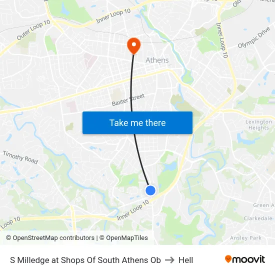 S Milledge at Shops Of South Athens Ob to Hell map