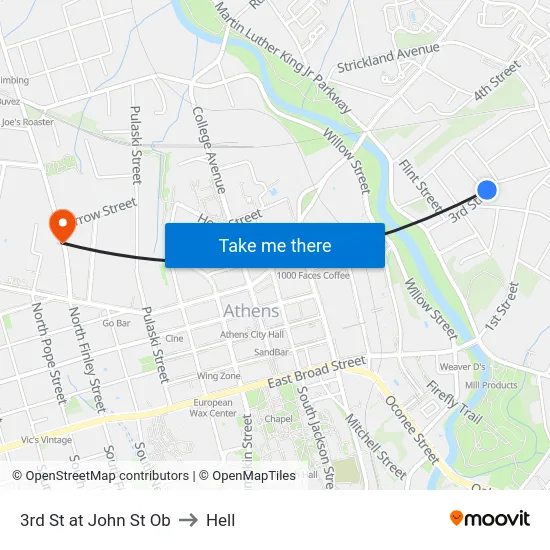 3rd St at John St Ob to Hell map