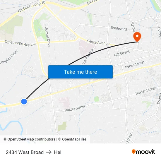 2434 West Broad to Hell map