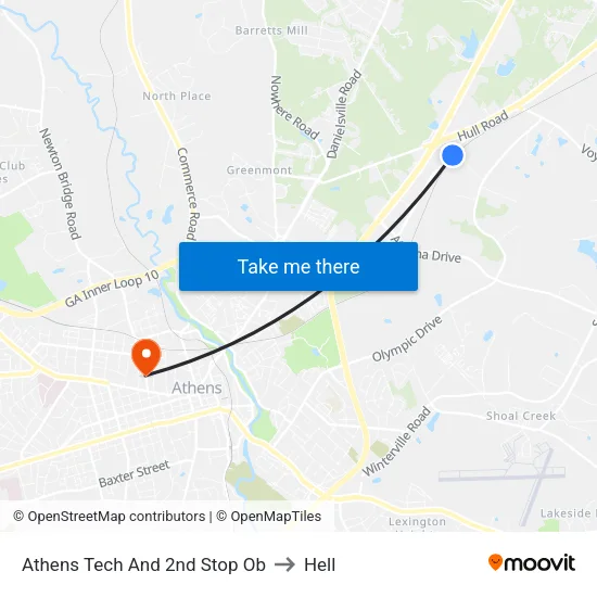 Athens Tech And 2nd Stop Ob to Hell map