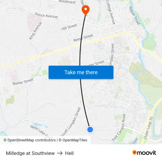 Milledge at Southview to Hell map