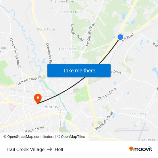 Trail Creek Village to Hell map