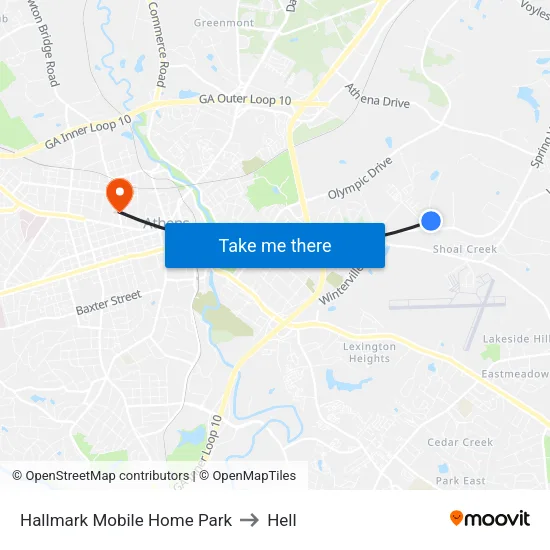 Hallmark Mobile Home Park to Hell map