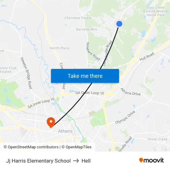 Jj Harris Elementary School to Hell map