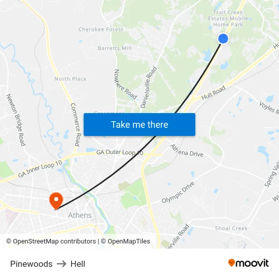 Pinewoods to Hell map