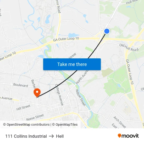 111 Collins Industrial to Hell map