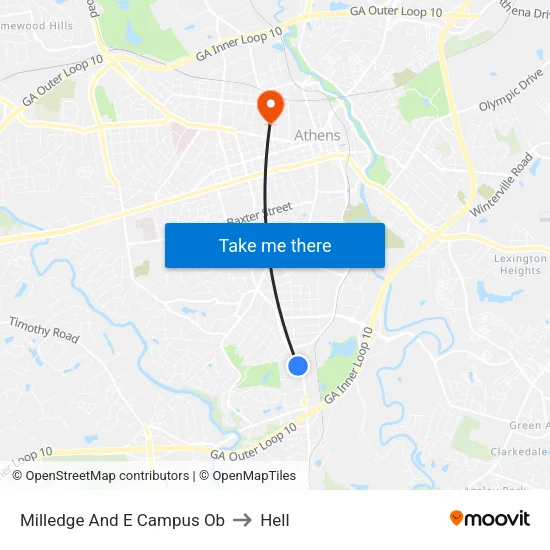 Milledge And E Campus Ob to Hell map