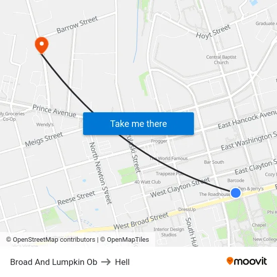 Broad And Lumpkin Ob to Hell map