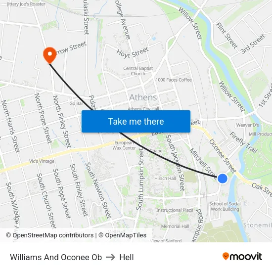 Williams And Oconee Ob to Hell map
