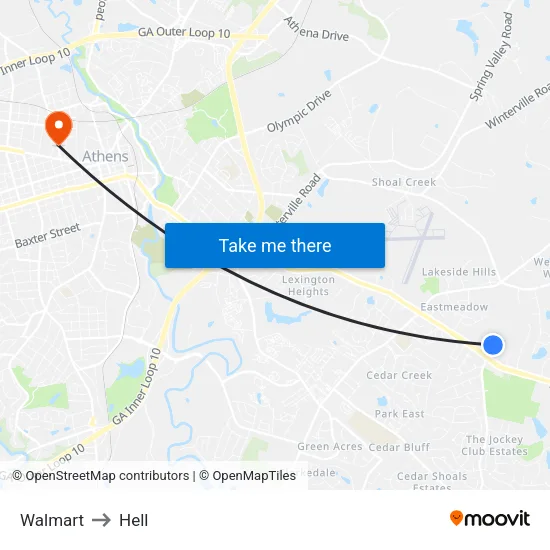 Walmart to Hell map