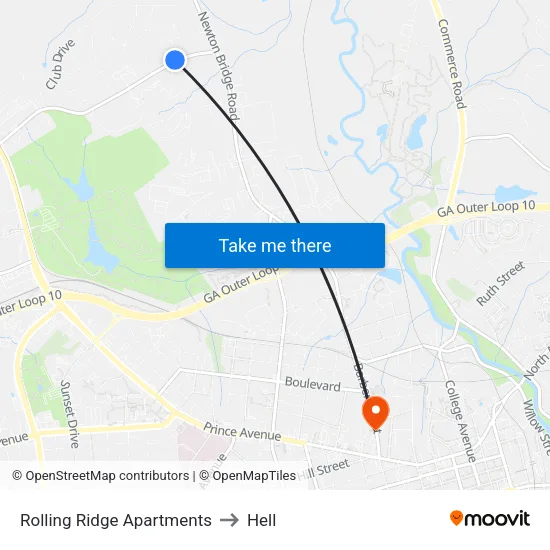 Rolling Ridge Apartments to Hell map