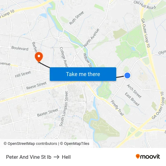 Peter And Vine St Ib to Hell map