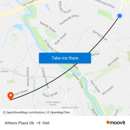 Athens Plaza Ob to Hell map