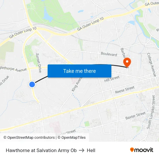 Hawthorne at Salvation Army Ob to Hell map