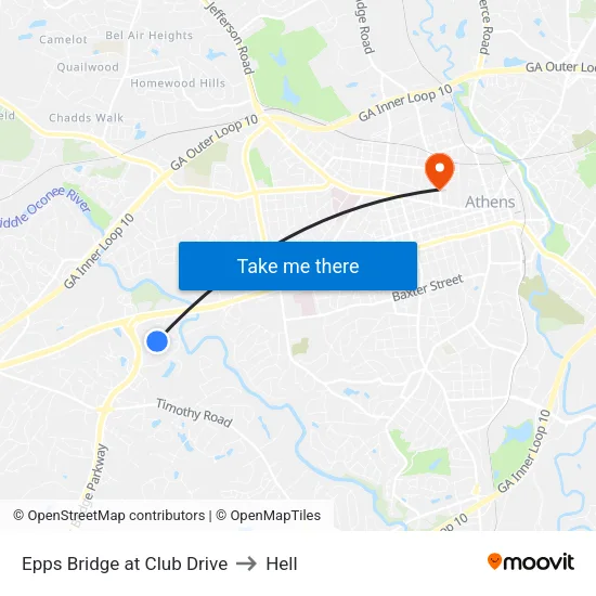 Epps Bridge at Club Drive to Hell map
