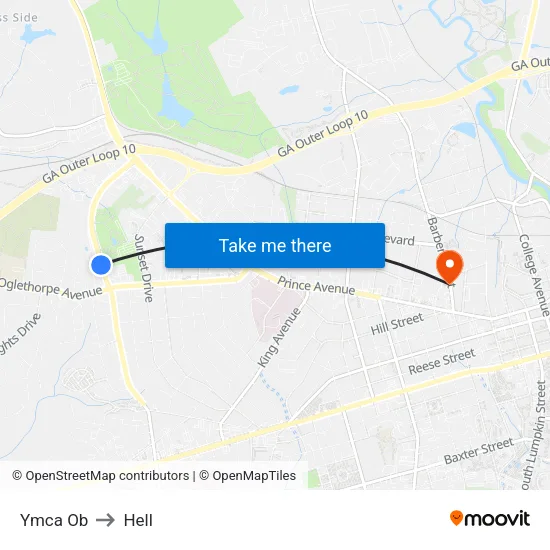 Ymca Ob to Hell map